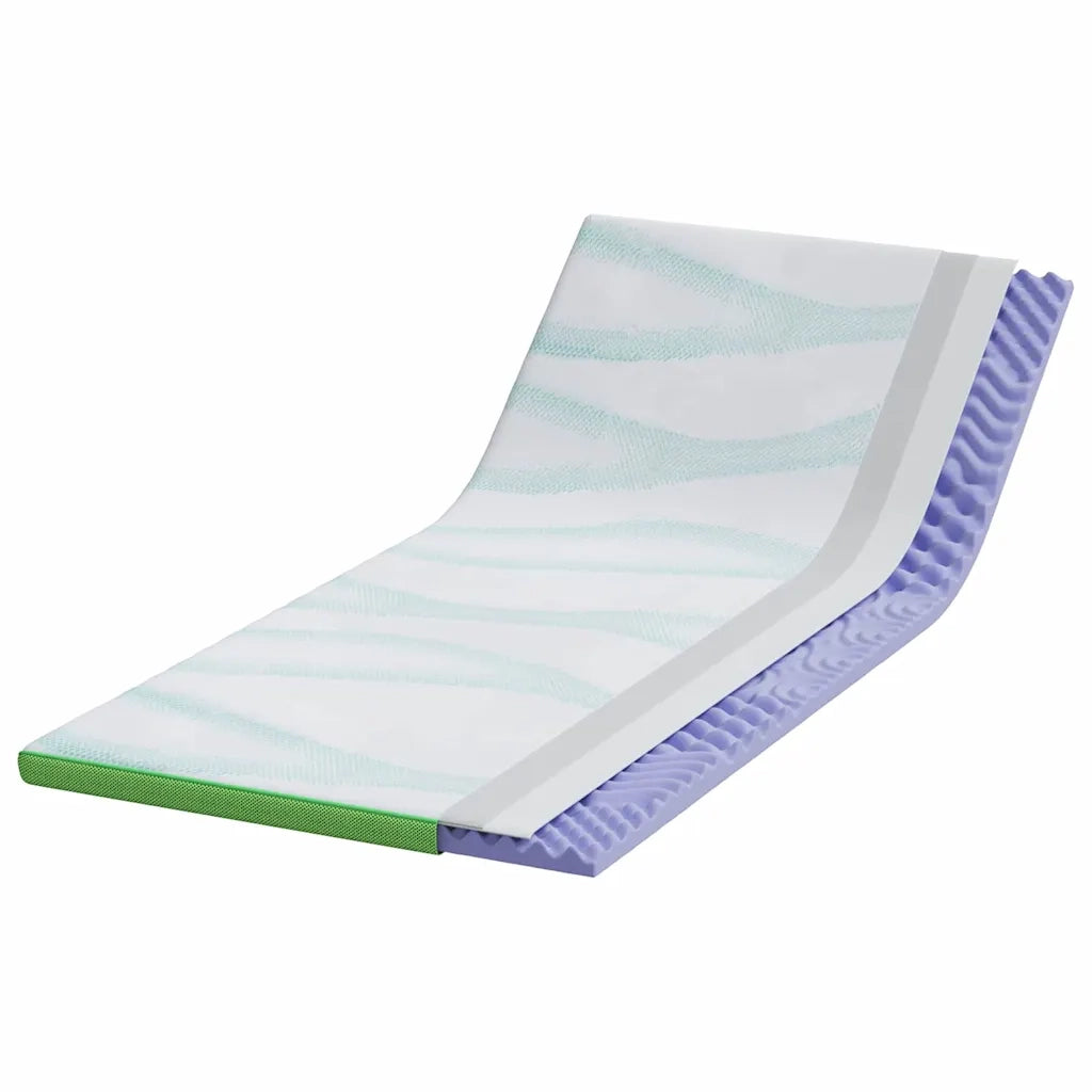 Topper per materasso-Materassino Bianco e Verde 90 x 200 cm 312280