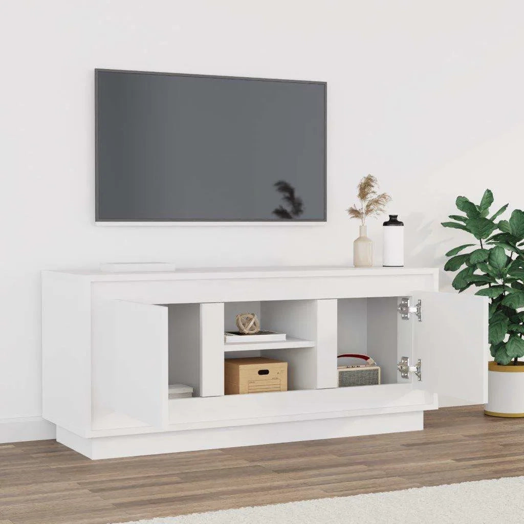 Mobile Porta TV-Mobile per TV-Credenza TV Bianco 102x35x45 cm in Legno Multistrato 299309