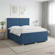 Letto box spring con materasso Blu 140 x 190 cm Tessuto 3453408