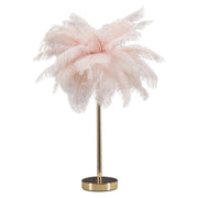 Lampada da Tavolo Piume 2, Rosa, Metallo, 40x40x55 cm