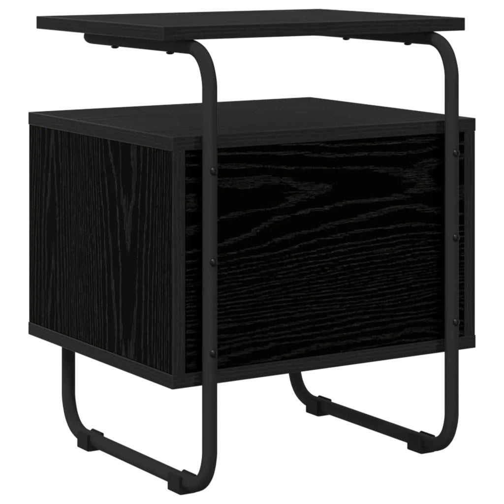 Armadio da Notte Rovere Nero Legno ingegnerizzato 8007635