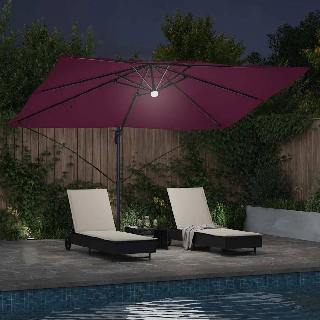 Ombrellone Rosso Bordeaux 351 x 250 x 253 cm 42003365