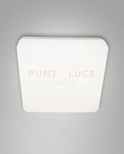 FOLK  PLAFONIERA BIANCA L.28X28CM A LED 27W 3000K 2500LM IP65 C/SENSENSORE