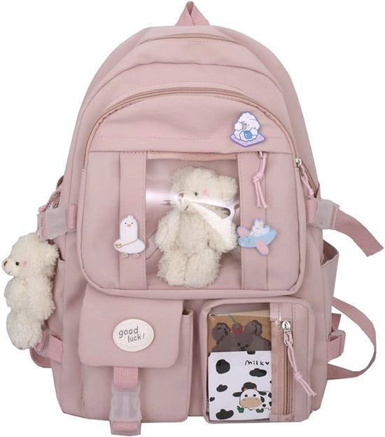Borsa da Spalla per Ragazze con Accessori e Pendenti Kawaii per la Scuola