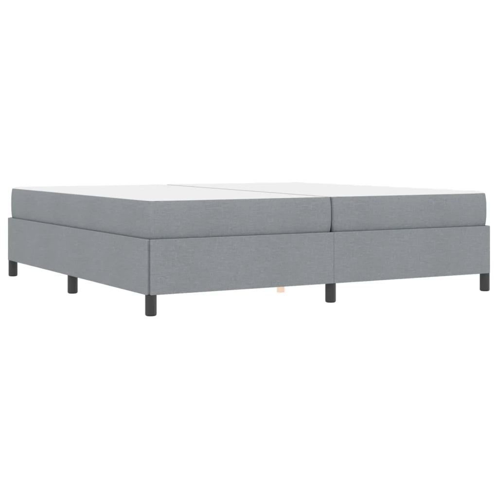 Letto a molle con materasso Grigio chiaro 200 x 200 cm Tessuto