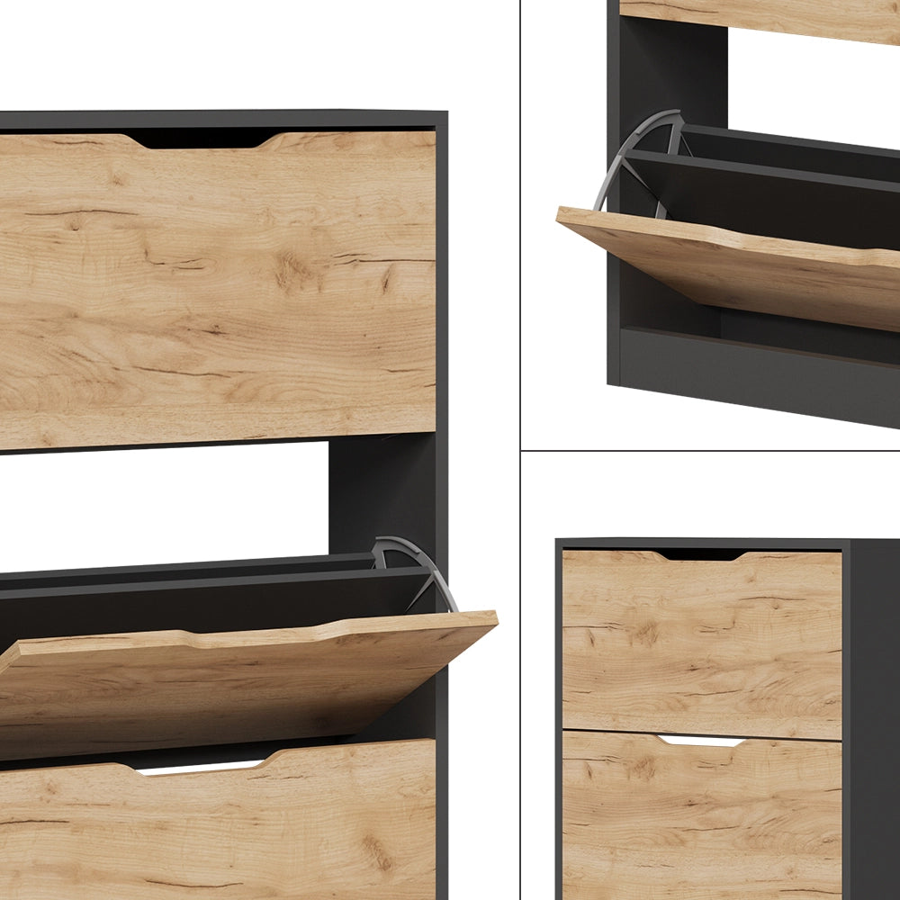 Vicco  Antracite/quercia dorata 59 x 137 cm con 4 scomparti