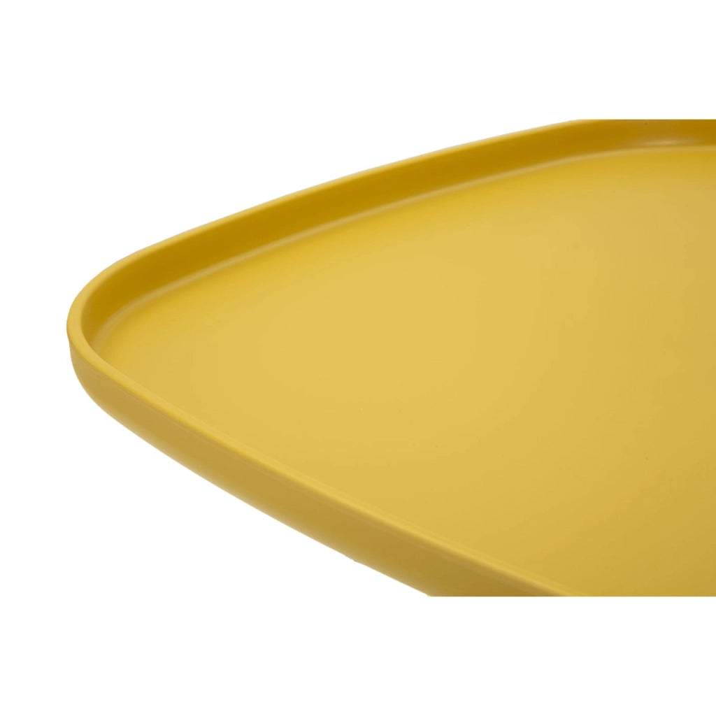 Tavolino VKH707, Giallo, Plastica, 50x48x48 cm