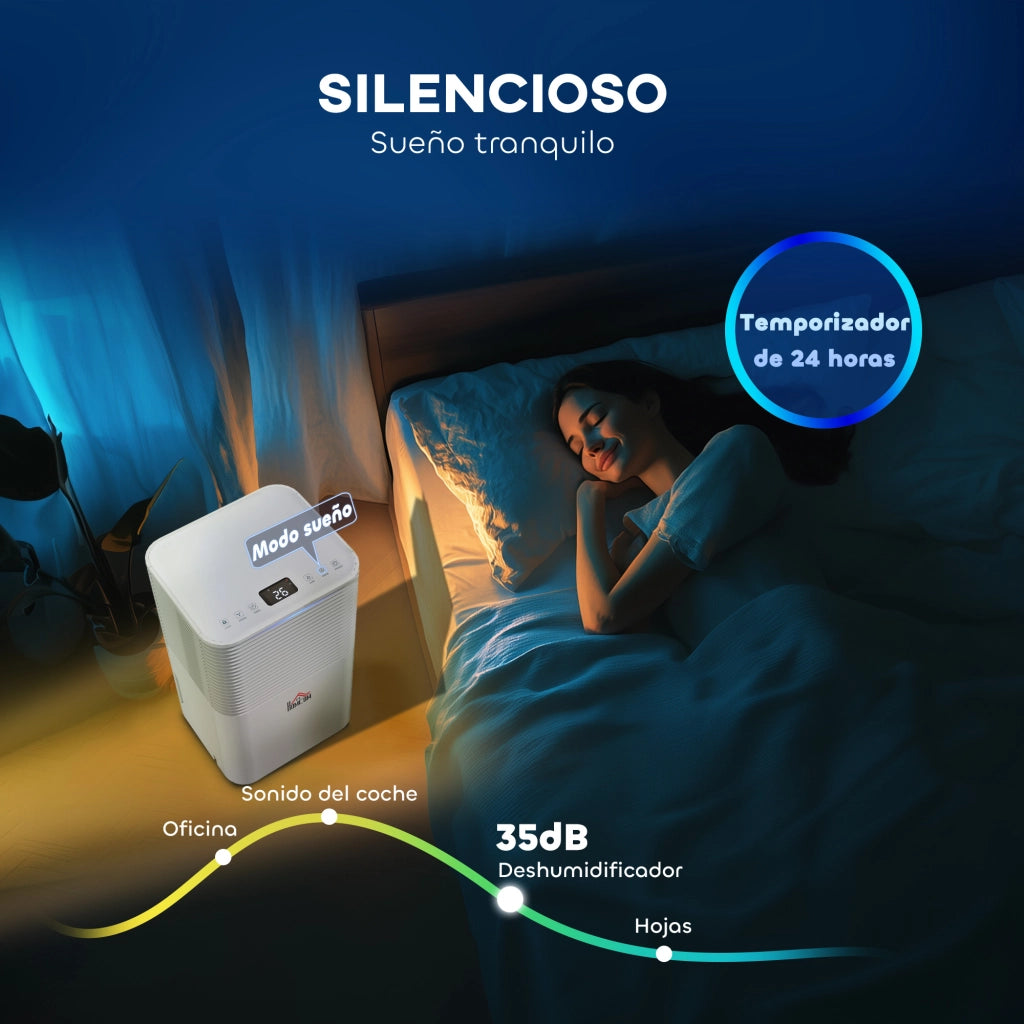 Deumidificatore ¨C Minimal ¨C Bianco 10L/d 24H 3 Modi Silenzioso LED