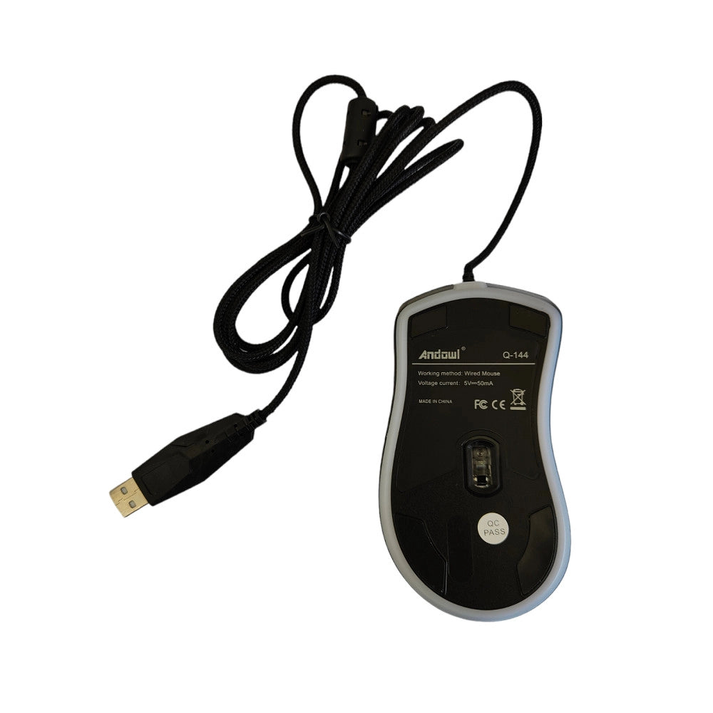 Trade Shop - Mouse Gaming Led Per Pc Notebook Laptop Dpi Regolabile Filo Usb Ottico Q-t144 -