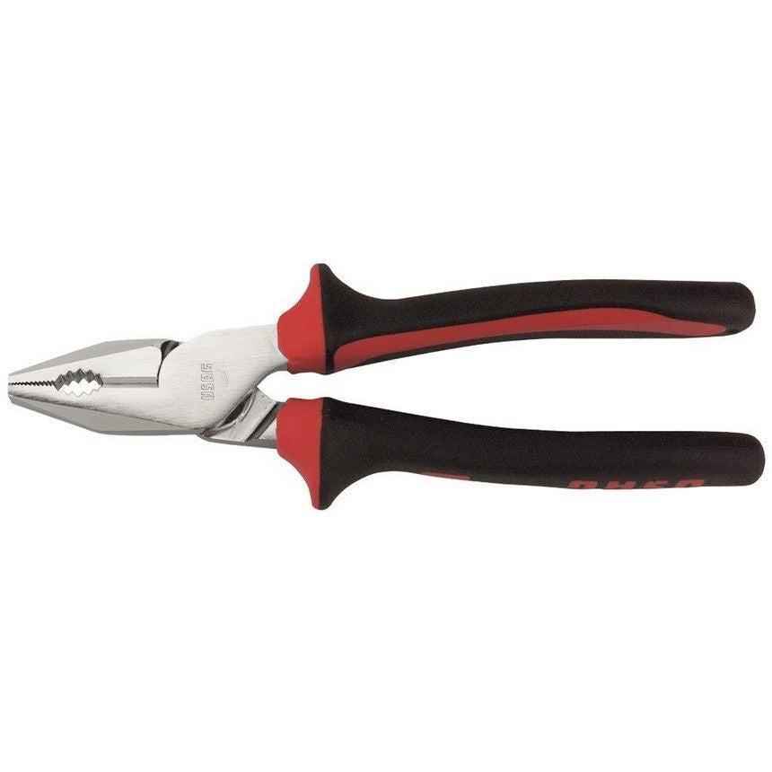 USAG 150 AX Pinza Universale 180 mm Impugnature Ergonomiche Bimateriali Taglienti Temprati ad Induzione Presa Piatto e Tondo colore Nero