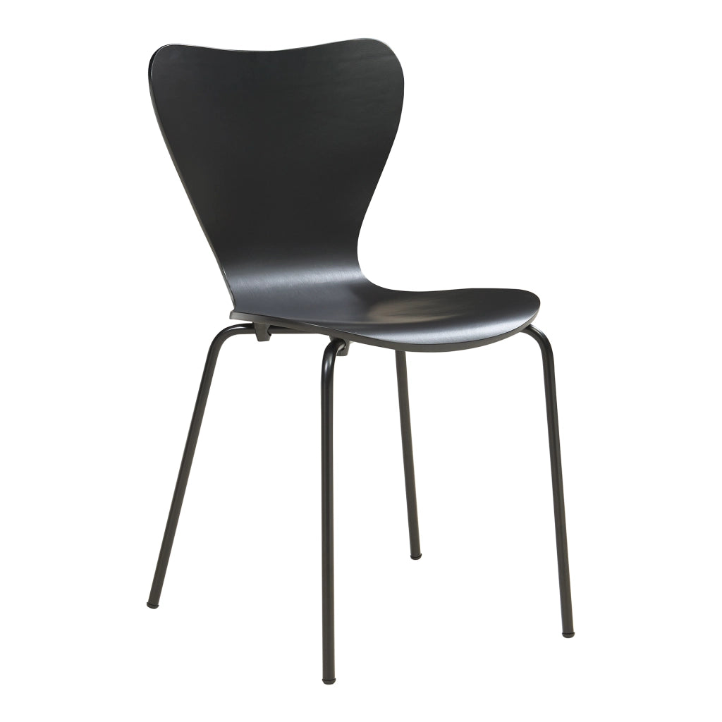 Set di 4 Sedie da Sala Essunga Impilabili - Nero [en.casa]
