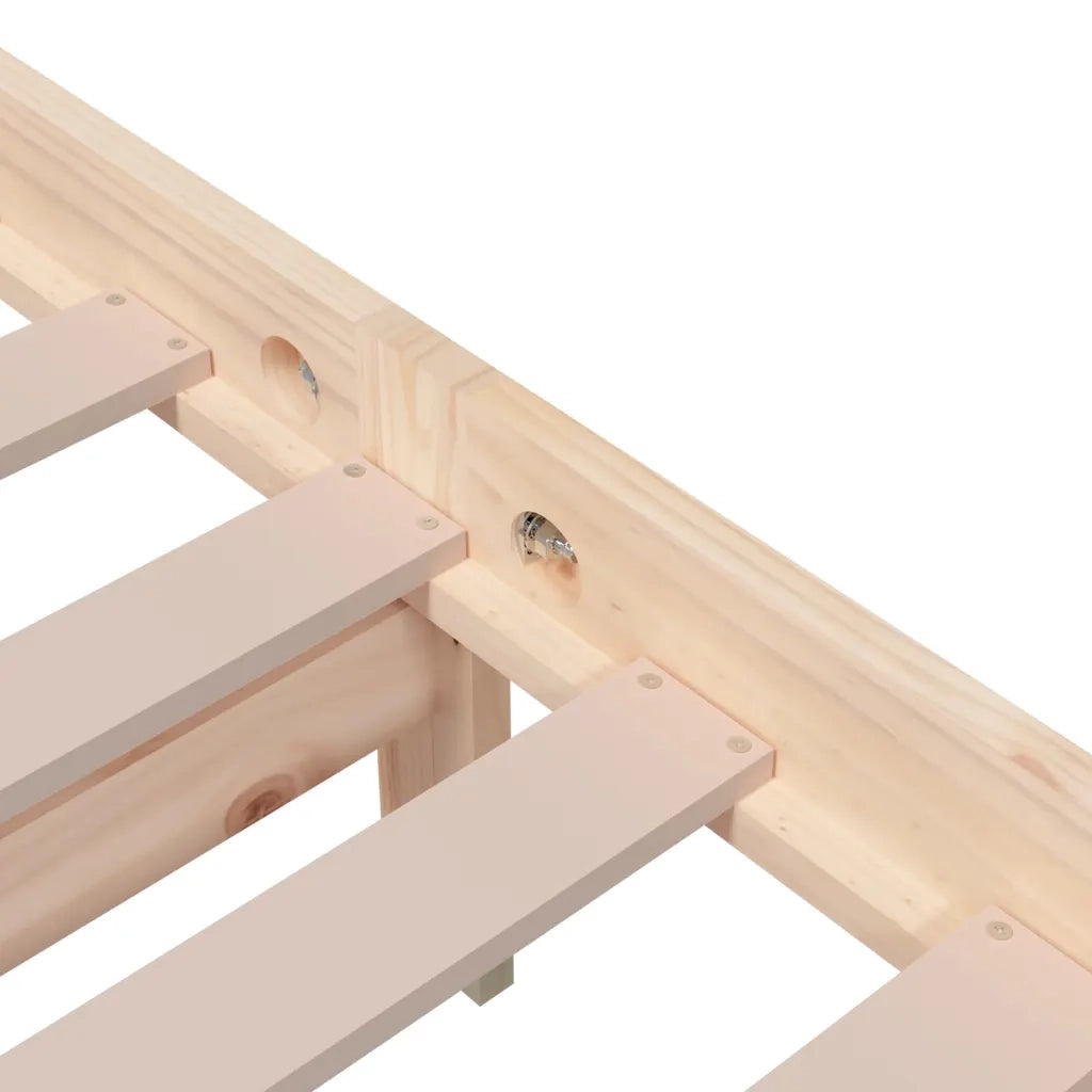 Giroletto senza Materasso in Legno Massello 200x200 cm 814904