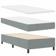Letto a molle con materasso Grigio chiaro 90 x 190 cm Tessuto