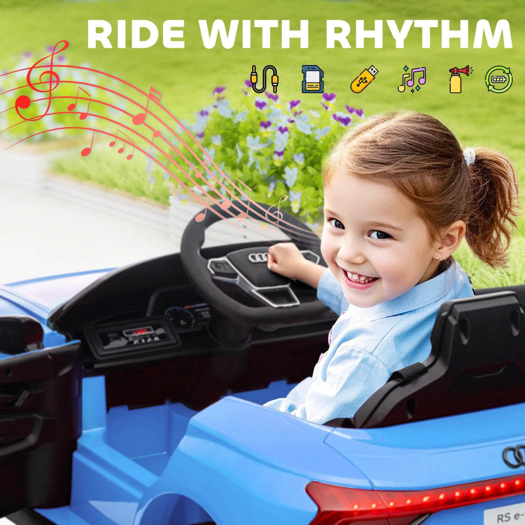 Auto Elettrica per Bambini Audi RS e-tron GT con Telecomando ¨C Minimal ¨C 103x58x41 cm Blu