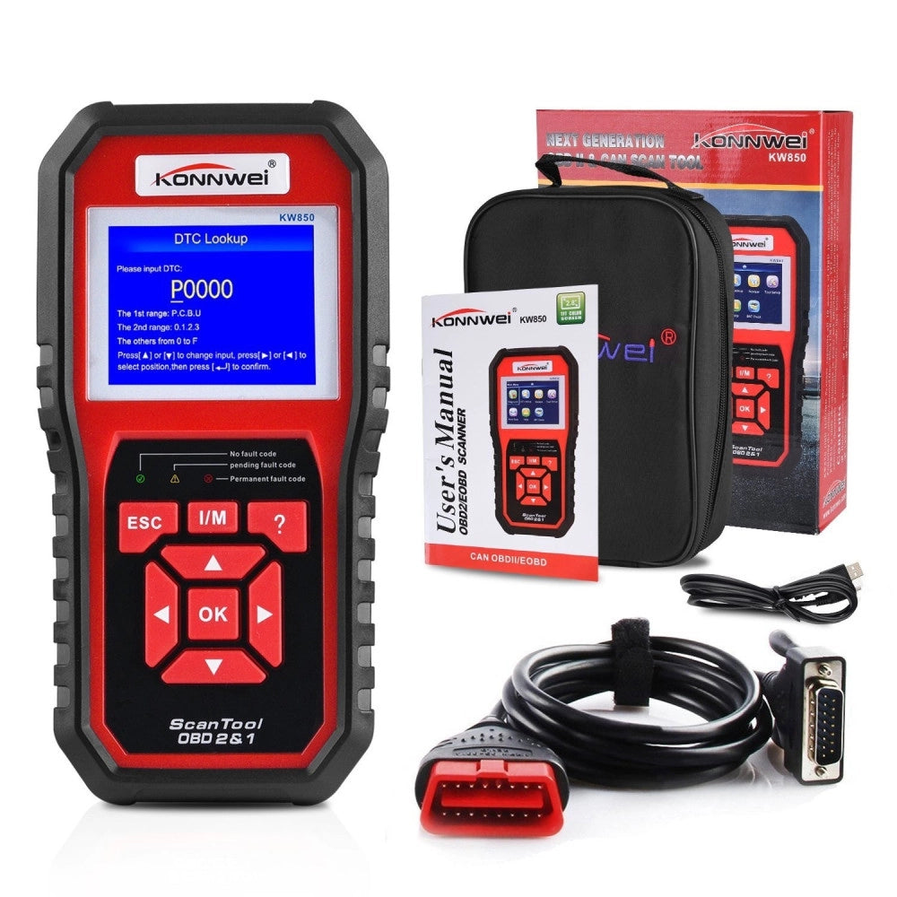 Trade Shop - Tester Obdii/obd2 Eobd Lettore Codice Diagnostico Kw850 Diagnosi Auto Odb Obd2 -