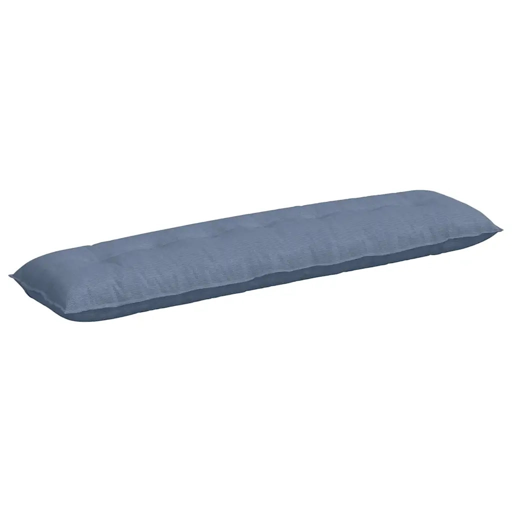 Cuscino per Schiena | Cuscino dorsale Blu 200 x 50 cm Tessuto in Cords