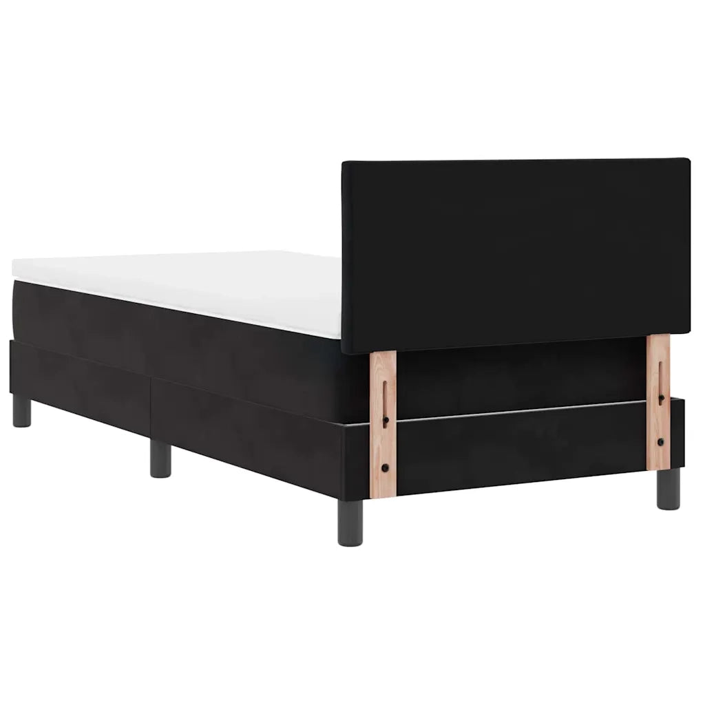 Letto a molle con materasso Nero 90 x 200 cm Velluto 3339214