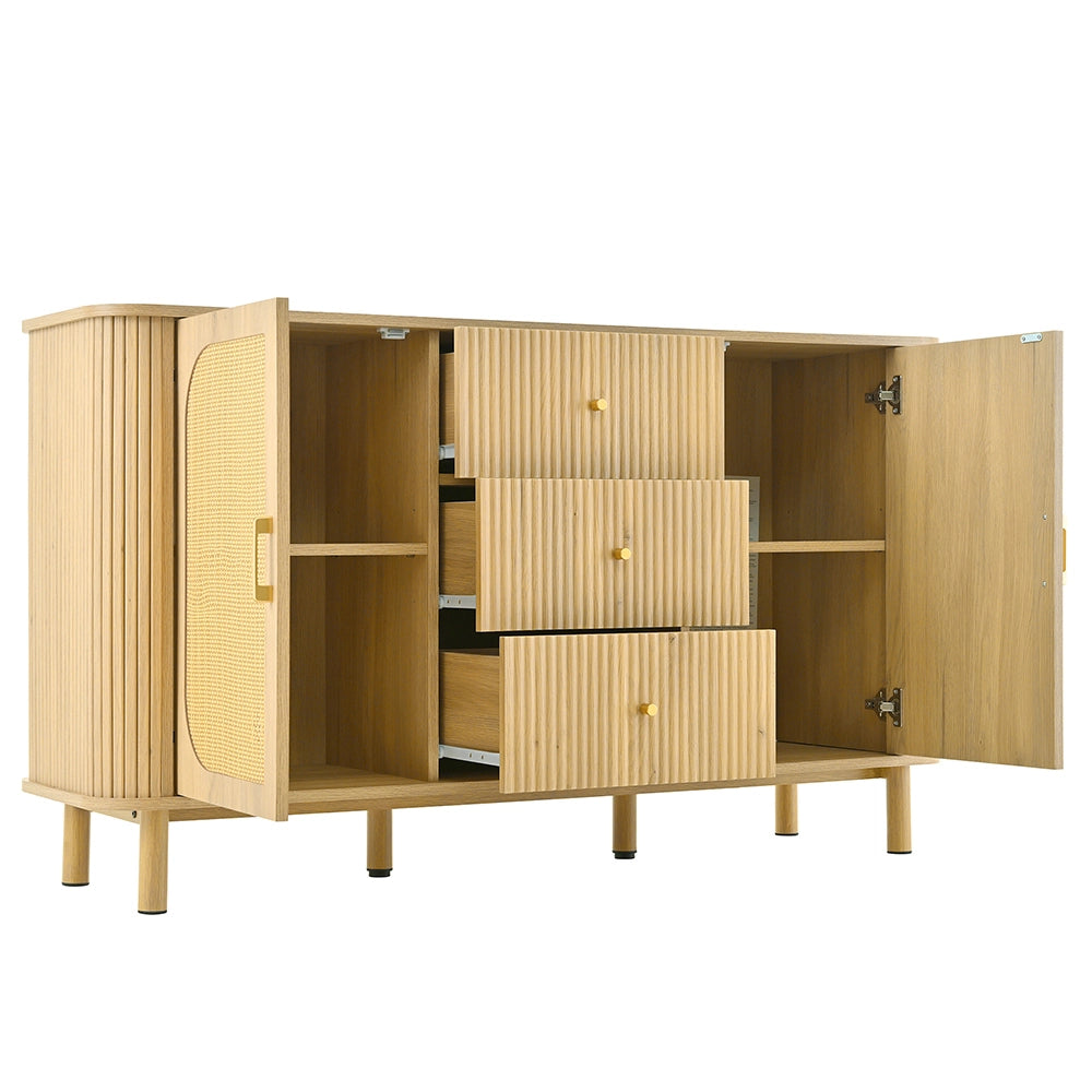 Buffet - Xylo - cassetti+ripiani piedi metallo legno