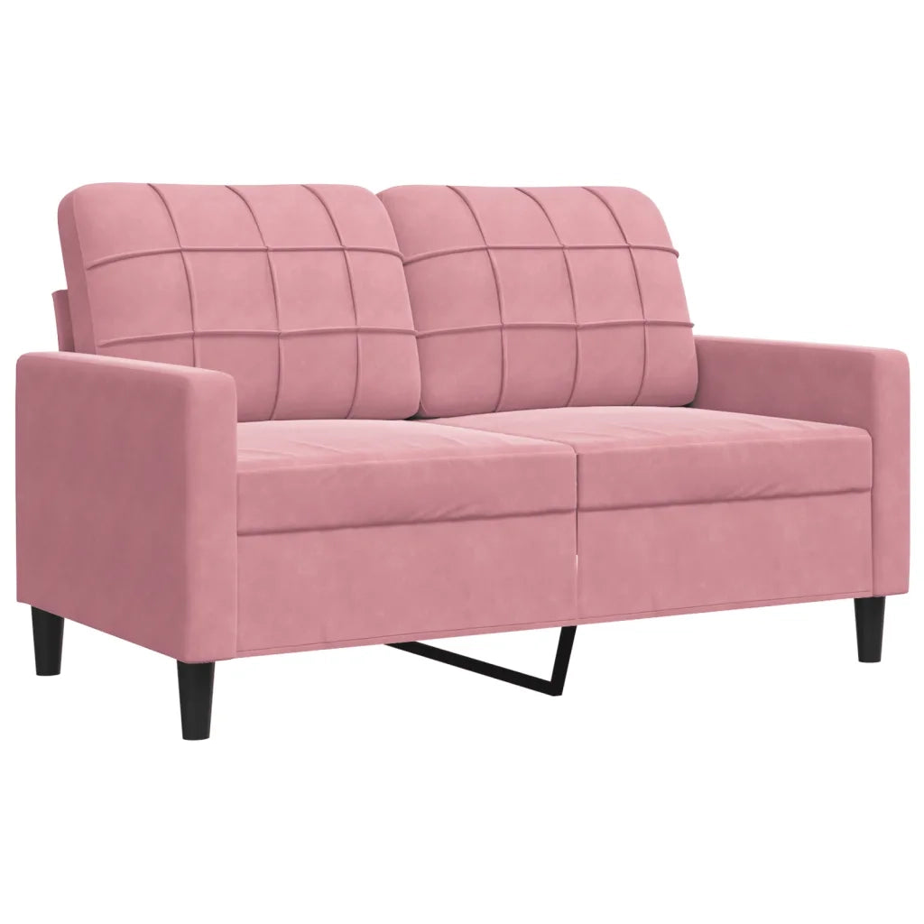 Set di Divani 3 pz con Cuscini e Rinforzi rosa in Velluto 3278424