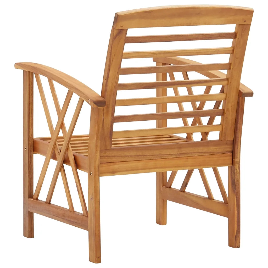 Sedie da Giardino 2 pz in Legno Massello d'Acacia 310266
