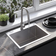 Lavello In Acciaio Liam Brush Nickel con rubinetto da cucina