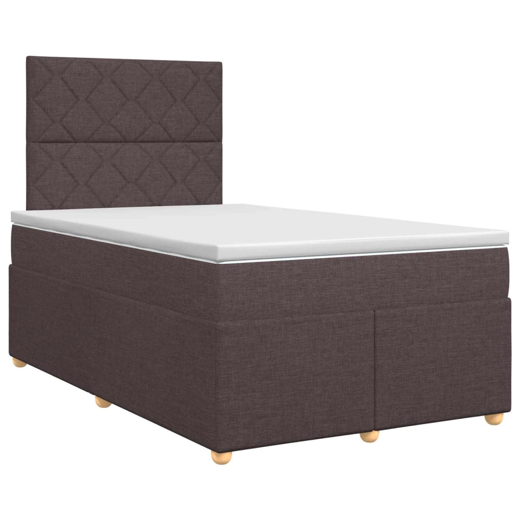 Letto box spring con materasso Marrone Scuro 120 x 190 cm 3453847