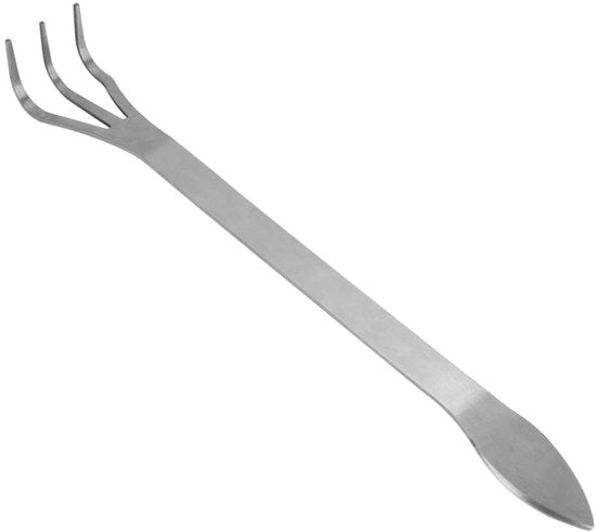 Kit di attrezzi per giardinaggio in acciaio inossidabile - Disegno ergonomico - Set di 3 denti per rimuovere erbacce - Aratro per giardini - Strumenti per giardinaggio