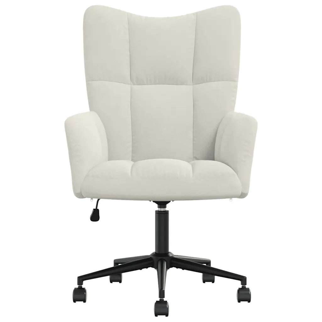 Poltrona | Sedia Relax Bianco Crema Velluto