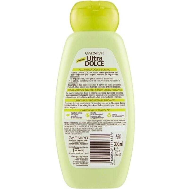 GARNIER SHAMPOO PURIFICANTE DA 300 ML ARGILLA DOLCE E CEDRO CAPELLI GRASSI