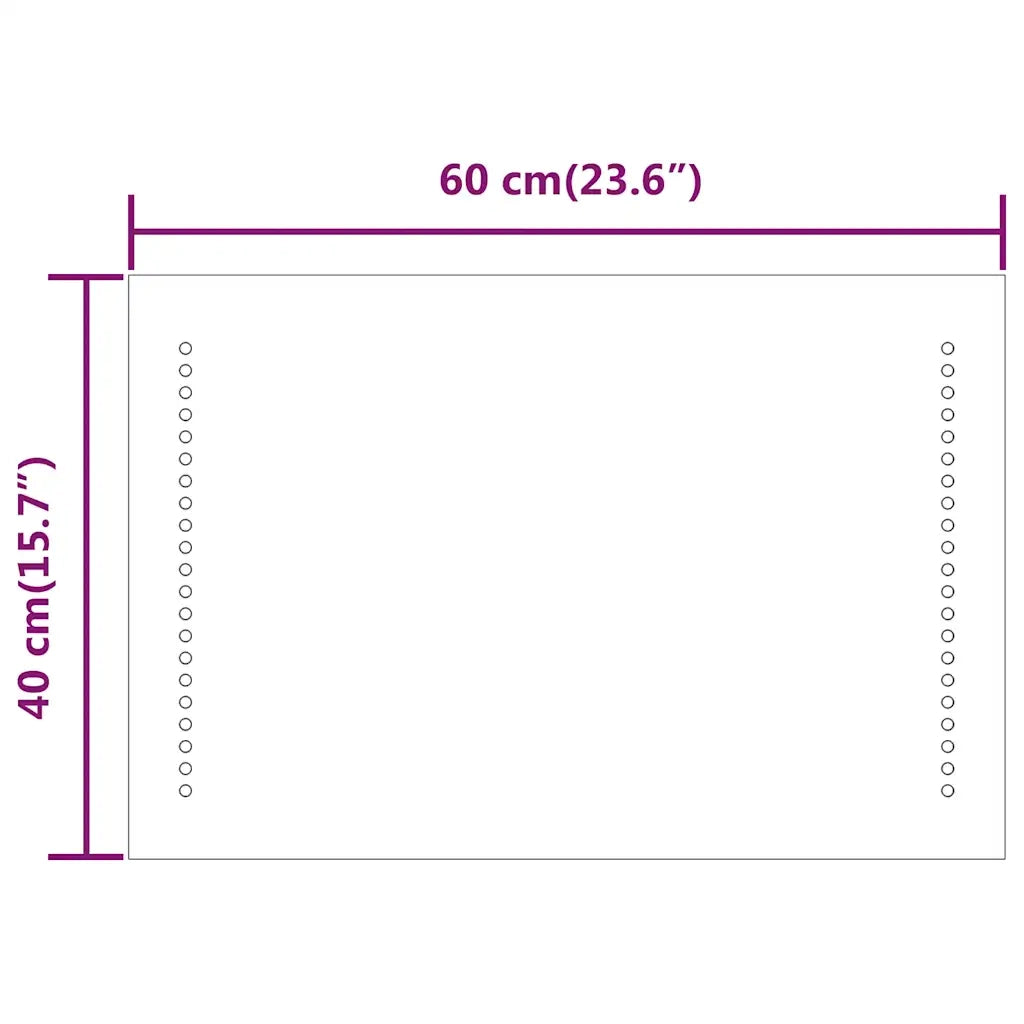 Specchio da Bagno con Luci LED 60x40 cm 151725