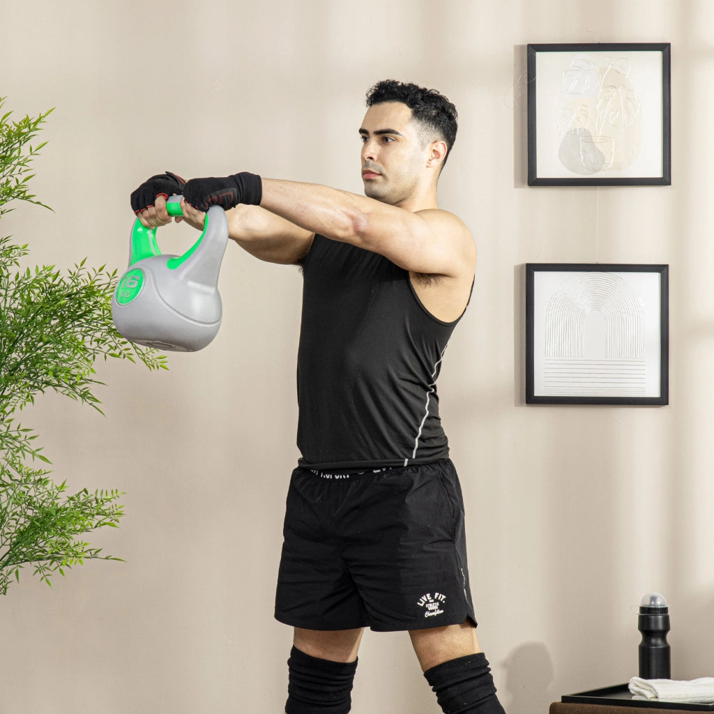 Kettlebell 16 kg ¨C Minimal ¨C Verde Sabbia 27x17x31 cm