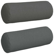 Cuscini a rullo 2 pz | Cuscini per sedie Grigio scuro ? 25 x 70 cm Tessuto