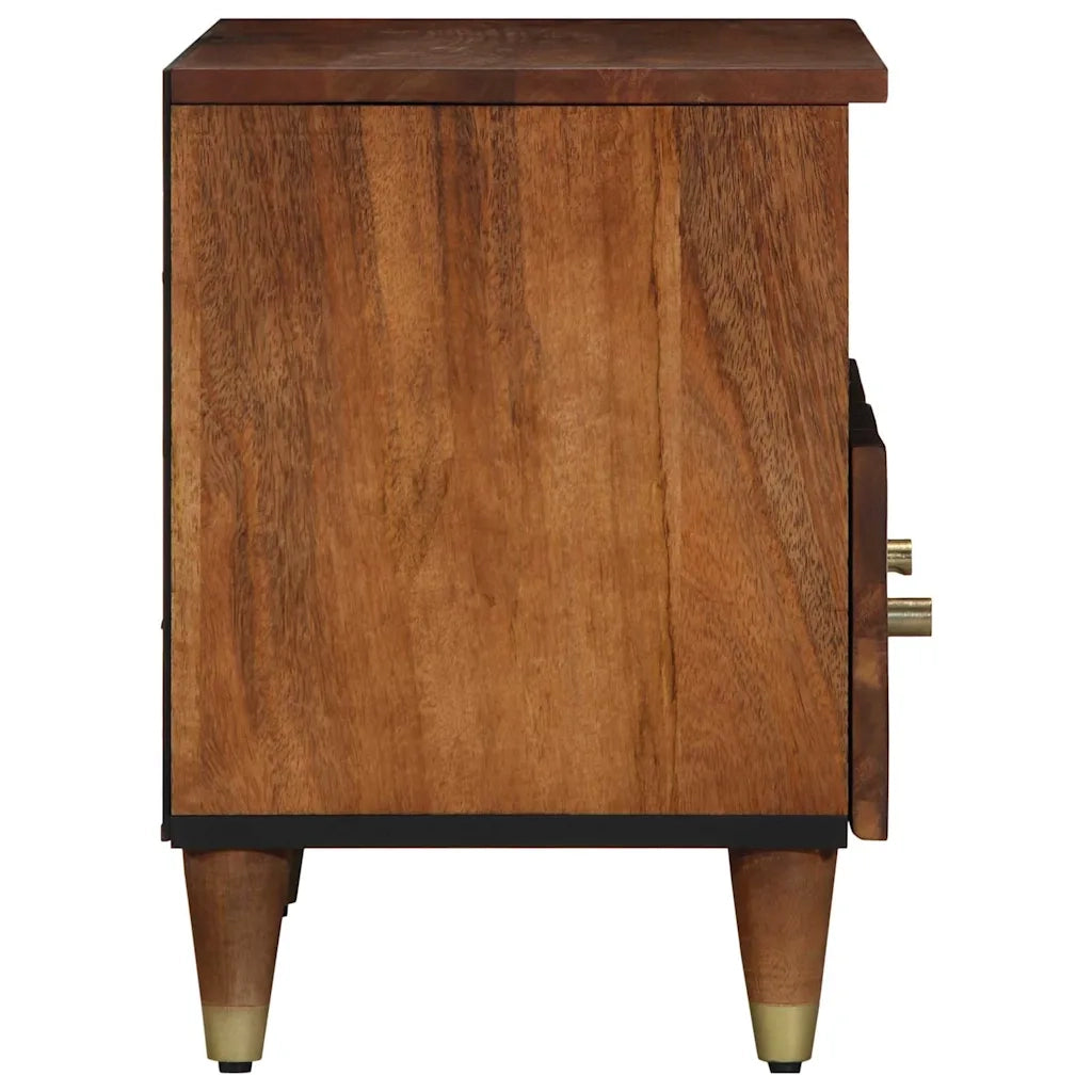 Mobile TV Marrone miele 70 x 33 x 46 cm Legno di mango massello 4018737