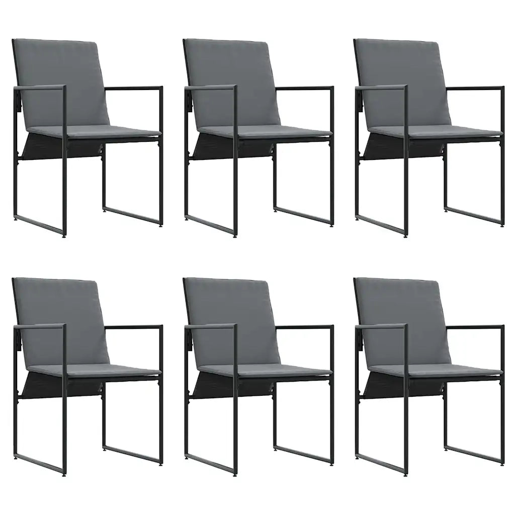 Set da Pranzo per Giardino 11 pcs Nero Acciaio 3335864