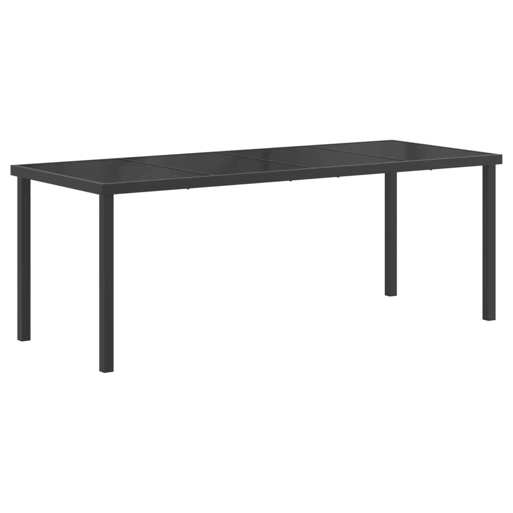 Set da Pranzo per Giardino 9 pcs Nero e antracite 3448910
