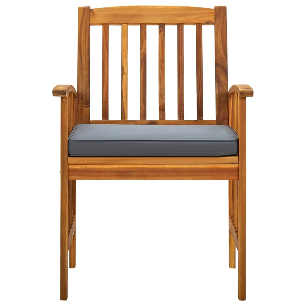 Set da Pranzo da Giardino 5 pz con Cuscini Massello di Acacia 3058085
