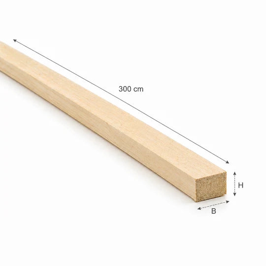 listelli grezzi abete  20 x 20 x 3000 mm 10 pz.