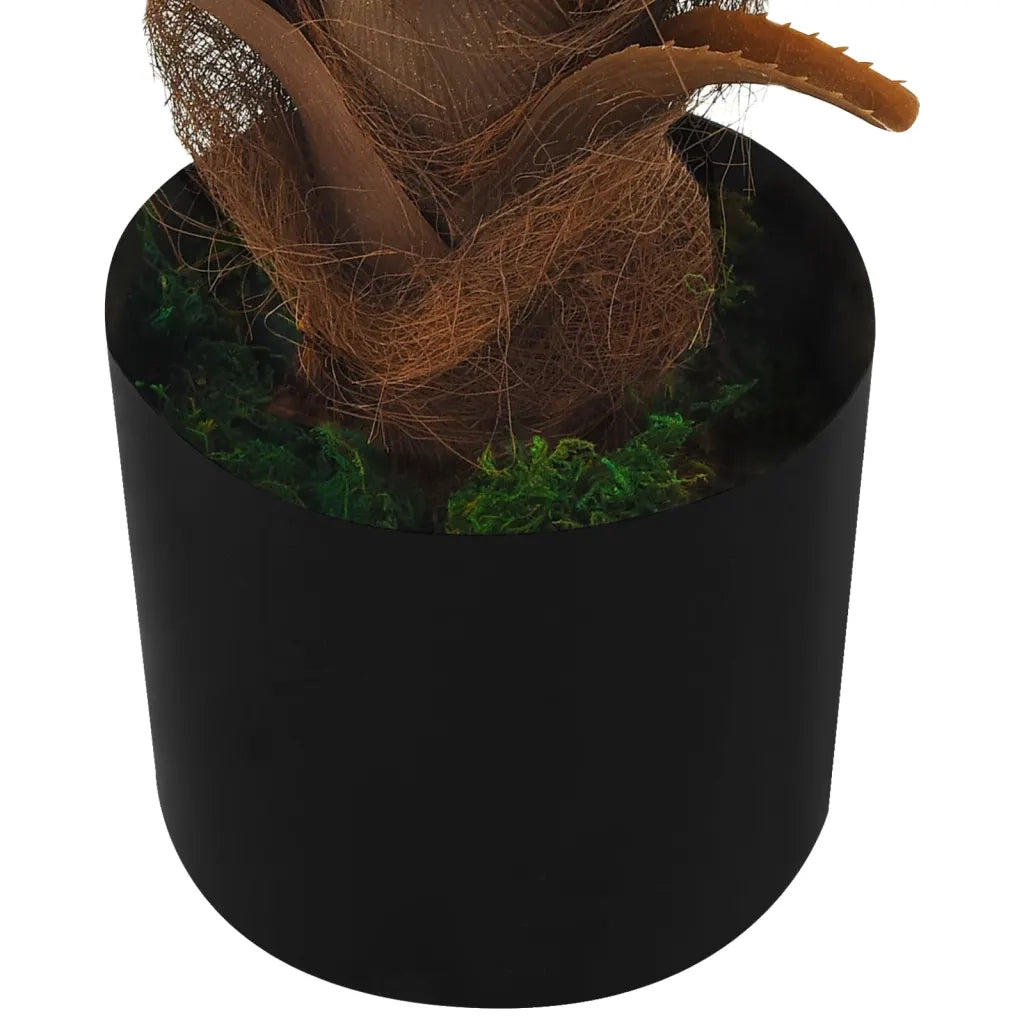 Palma Cycas Artificiale con Vaso-Piante Decorative 140 cm Verde