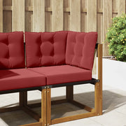 Cuscino per divano da esterno 3 pcs Rosso vino Poliestere 900804