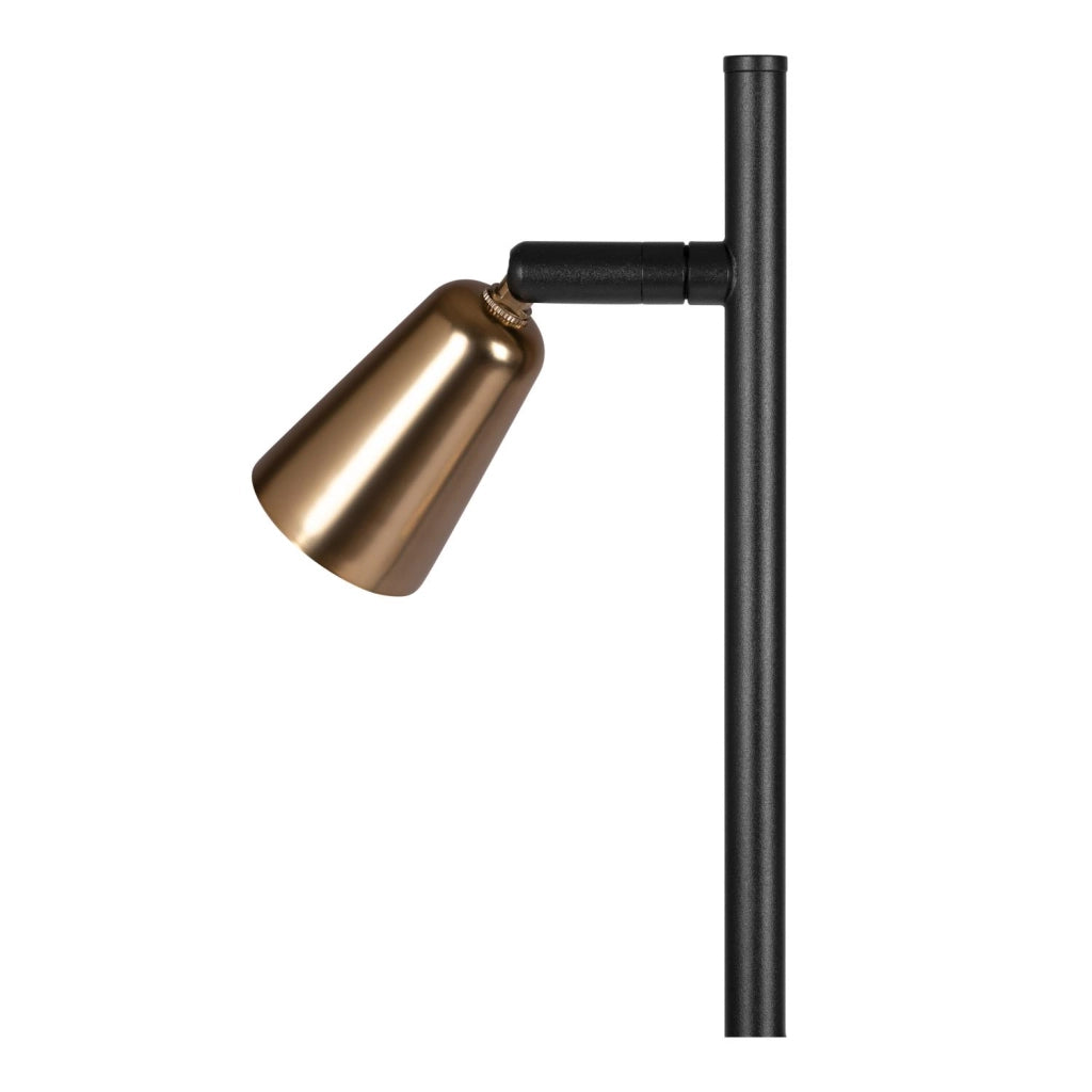 Lampada da terra TIANA Lucide 2 luci GU10 nero e oro