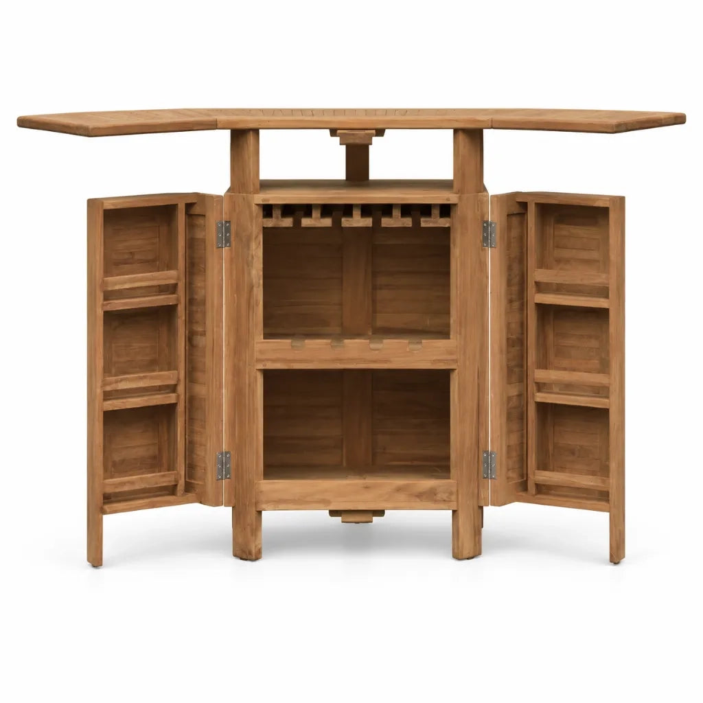 Banco Bar Pieghevole in Teak Massello per Esterno e Giardino - Apéro