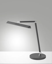 Lampada da Tavolo Beba LED 12W Antracite, Tecnologia CCT 3000K-4000K-6000K, Struttura in Alluminio e Metacrilato, Dimmerabile a Tatto - Beba