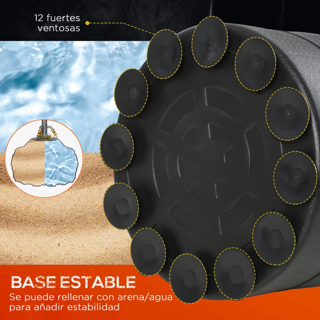 Saco da Boxe in Piedi Regolabile 3 Altezze con Base ¨C Minimal ¨C Nero