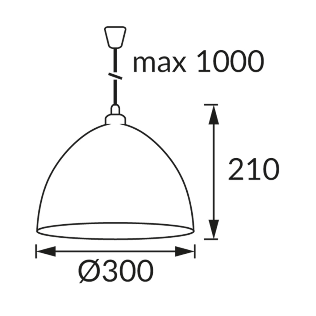 Lampada a sospensione INKA Struhm bianca cupola E27