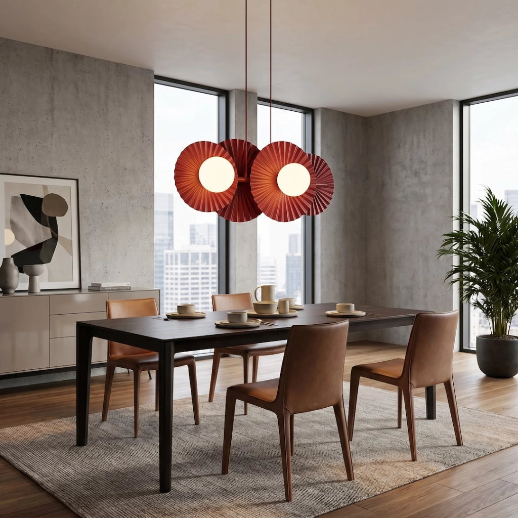 Lampada a sospensione UMBRA modulare burgundy 4xG9 Emibig