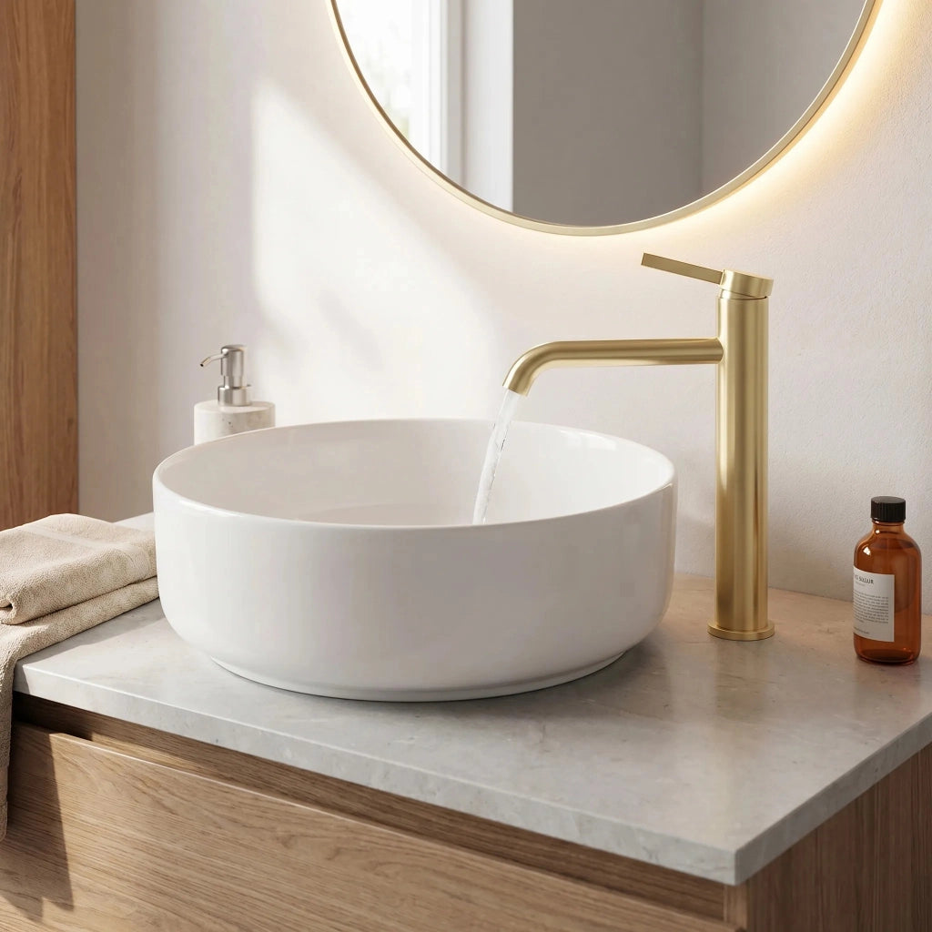 Rubinetto Da Bagno Rea Rivo Brush Gold