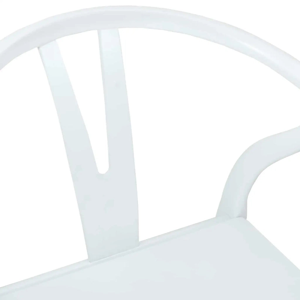 Sedia da pranzo 2 pcs Bianco e Bianco Legno di gomma solido 42020417