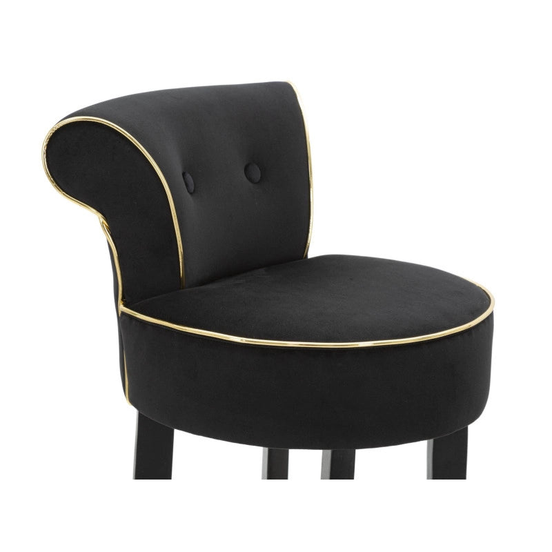 Sgabello Bar Luxy Nero cm 46x48x96