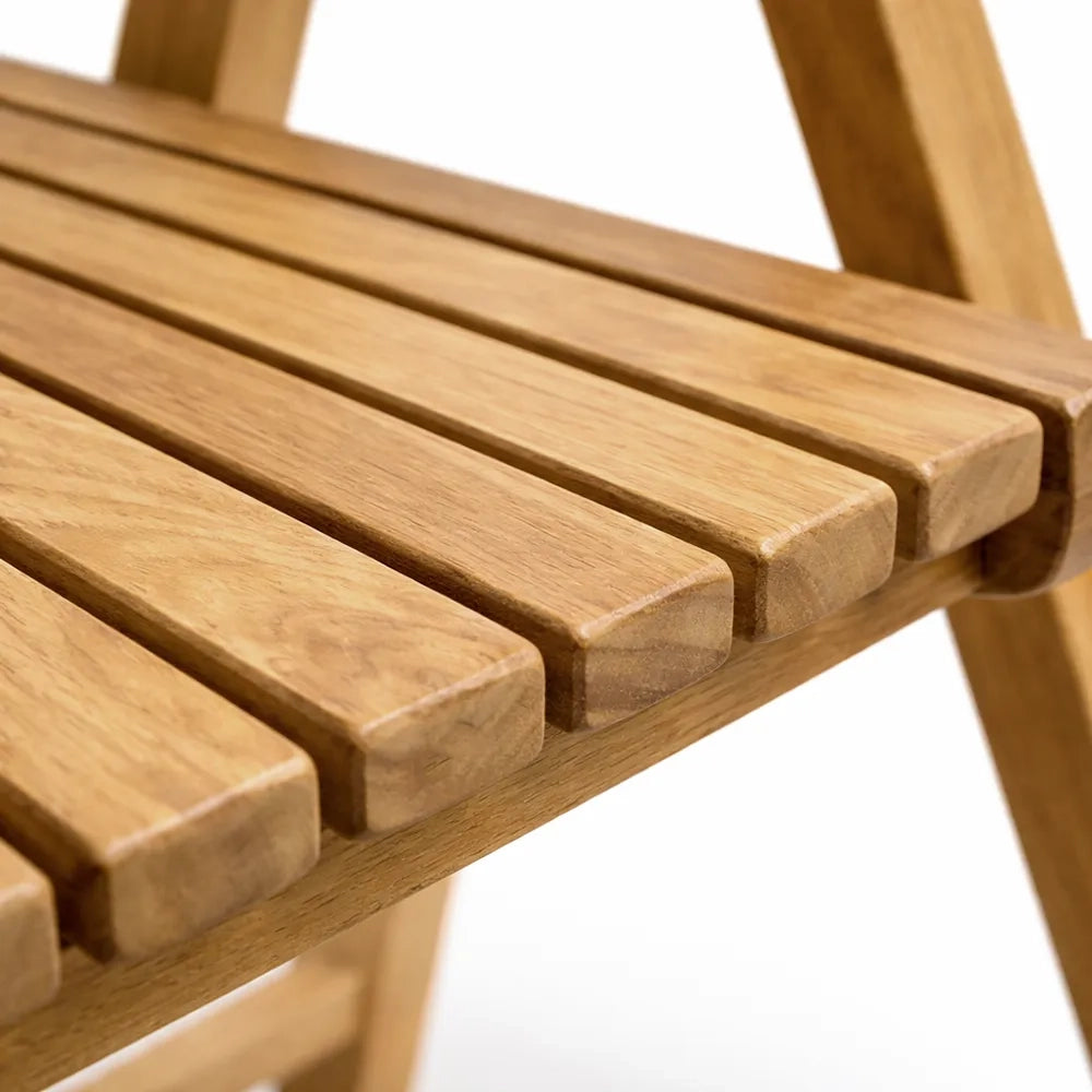 Set di 2 Sedie Pieghevoli in Legno Teak - Silla