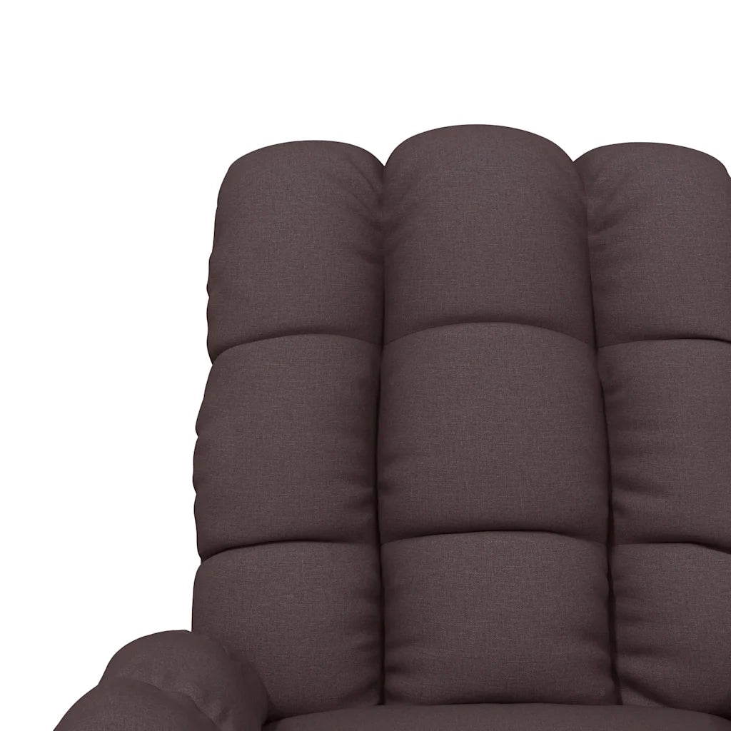 Poltrona Reclinabile Marrone Scuro in Tessuto 289801